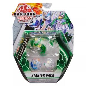 New Bakugan Geogan Rising Starter Pack‎ Diamond Falcron Sharktar Fenneca 3 Toys